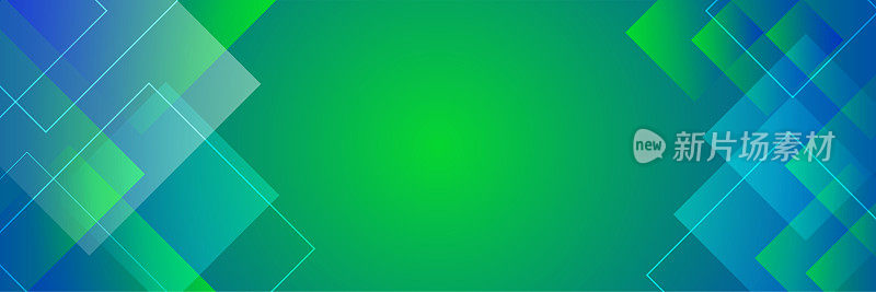 现代抽象彩色蓝绿色梯度充满活力的wide web横幅背景。向量插图设计为展示，横幅，封面，网页，传单，卡片，海报，游戏，纹理，幻灯片，杂志。